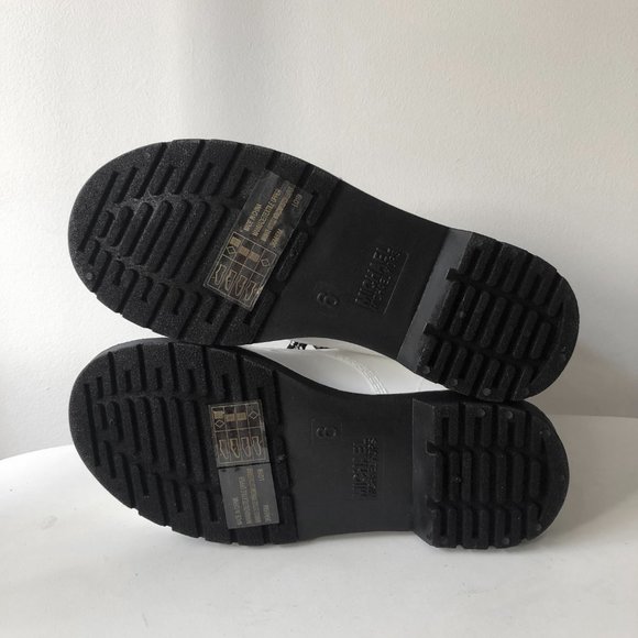 Michael Kors white lace up combat rain boots - Picture 7 of 14